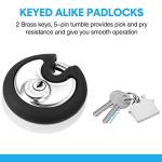 Chumia 10 Pack Stainless Steel Keyed Alike Padlocks