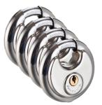 4-Pack Heavy Duty Waterproof Stainless Steel Padlocks