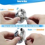 Waziaqoc 2-Pack Waterproof Stainless Steel Padlocks