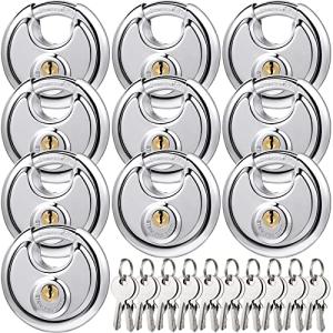 10 Pack Keyed Alike Stainless Steel Padlocks