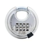 FJM Security 4-Dial Unpickable Disc Padlock 4-Pack