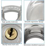 Waziaqoc 2-Pack Waterproof Stainless Steel Padlocks