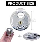 12 Pack of Weatherproof Stainless Steel Disc Padlocks