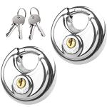 Heavy Duty Stainless Steel Disc Padlocks - 2 Pack
