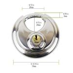 Heavy Duty Stainless Steel Disc Padlocks - 2 Pack