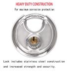 Heavy Duty Stainless Steel Disc Padlocks - 2 Pack