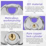 Stainless Steel Keyed Disc Padlock Set with Box