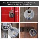 12 Pack of Weatherproof Stainless Steel Disc Padlocks