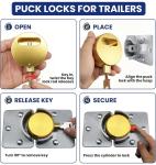 Heavy Duty Aluminum Puck Lock with 4 Keys