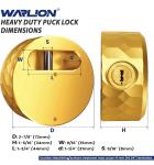 Heavy Duty Hidden Shackle Puck Lock with Keys