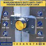 Heavy Duty Hidden Shackle Puck Lock with Keys