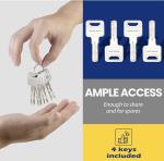 Heavy Duty Hidden Shackle Puck Lock with Keys