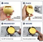 Heavy Duty Hidden Shackle Puck Lock with Keys