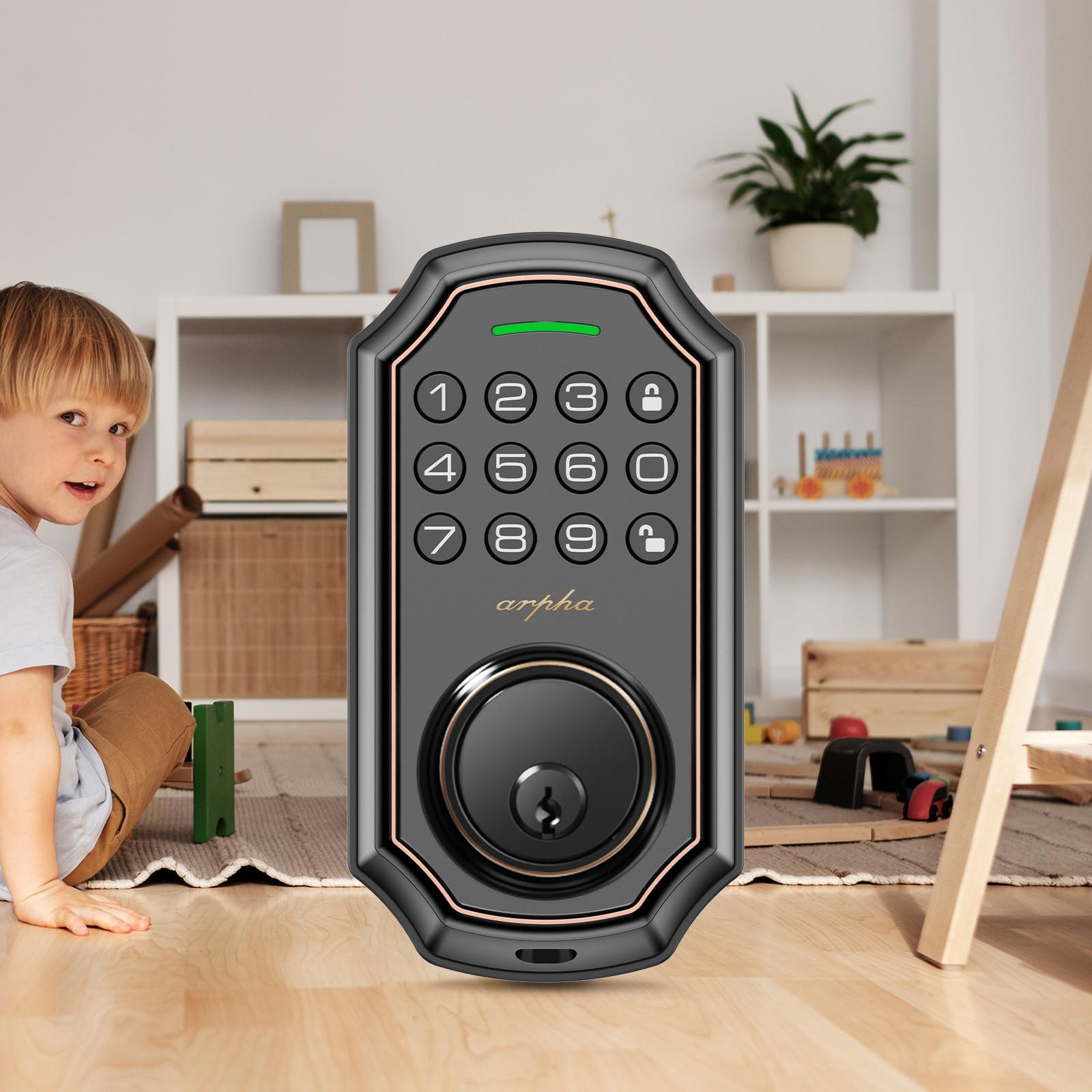 Smart Keyless Deadbolt Lock: Secure & Stylish