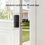 Black Biometric Smart Lock with WiFi and Fingerprint