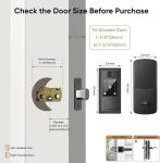 Black Biometric Smart Lock with WiFi and Fingerprint