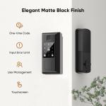 Black Biometric Smart Lock with WiFi and Fingerprint