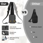 VADOO Crossbody Sling Bag with Unpickable Lock