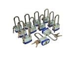 12 Pack Long Shackle Steel Padlocks with Keys