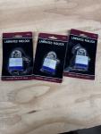 Set of 3 Unpickable 30mm Laminated Padlocks