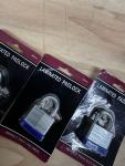 Set of 3 Unpickable 30mm Laminated Padlocks