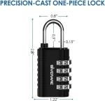 4-Pack Keyless 4-Digit Resettable Luggage Locks
