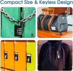 4-Pack Keyless 4-Digit Resettable Luggage Locks