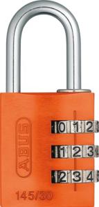 ABUS 145/30 Resettable Combination Lock - Orange
