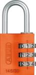 ABUS 145/30 Resettable Combination Lock - Orange