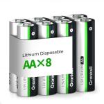 Granicell 8-Pack Lithium AA Batteries for Smart Devices
