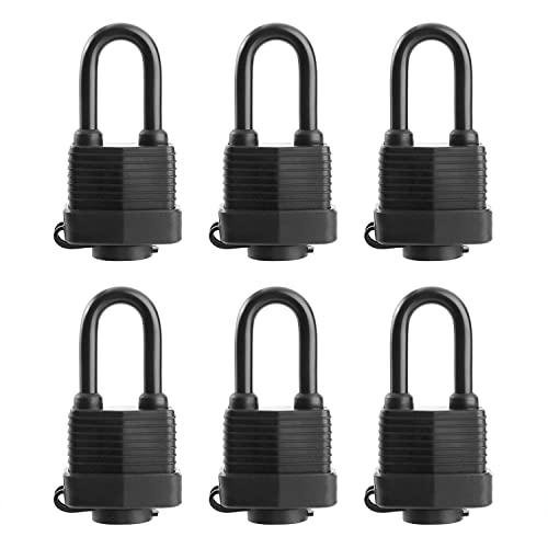 SafiSwords Waterproof Heavy-Duty Padlocks, Pack of 6