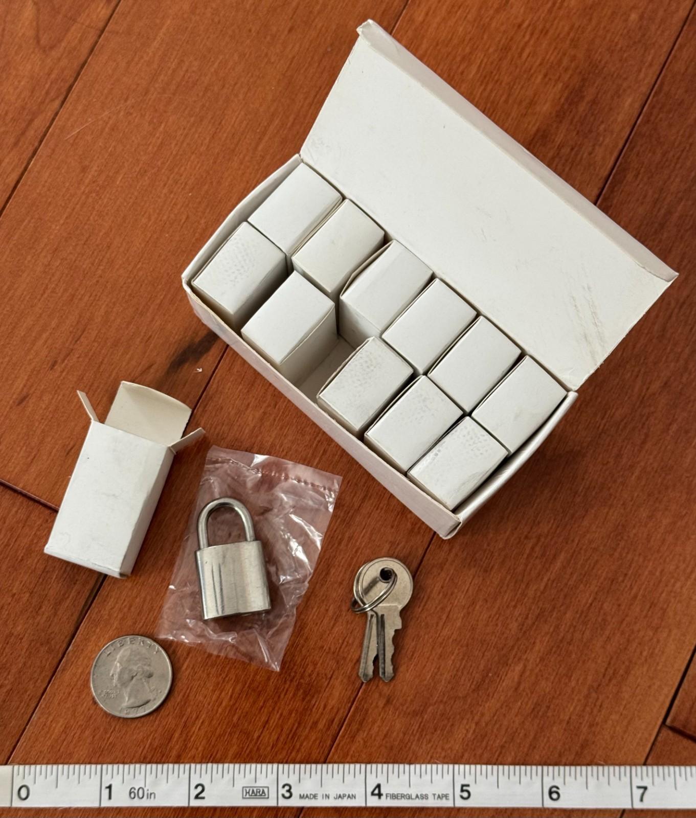 Set of 12 Small Stainless Steel Padlocks