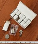Set of 12 Small Stainless Steel Padlocks