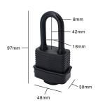 SafiSwords Waterproof Heavy-Duty Padlocks, Pack of 6