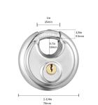 Set of 10 Stainless Steel Disc Padlocks