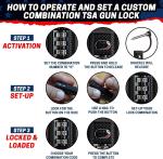 4 Pack TSA Approved Combo Locks for Travel