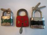 Vintage Green and Red Padlocks - Unpickable!