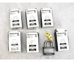 Set of 6 Master Lock 2" Laminated Padlocks