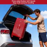 Unpickable TSA Lock Lightweight Expandable Suitcase 20" Red