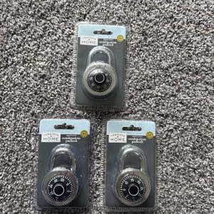 Set of 3 Secure Combination Padlocks