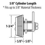 FJM Security 4-Dial Cam Lock - Chrome