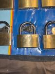 6 Pack Brass Padlocks with 3 Keys Each