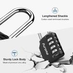 4-Digit Combination Lock Padlock Set - 4 Pack