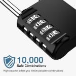 4-Digit Combination Lock Padlock Set - 4 Pack