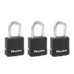 Master Lock Black Magnum Keyed-Alike Padlocks 3-Pack