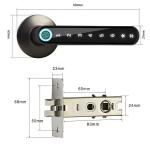 Keyless Fingerprint Smart Door Lock with Handle