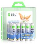 EBL 12 Pack AA Lithium Batteries 3700mAh