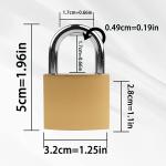 2 Pack Keyed Brass Travel Padlocks for Luggage