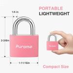 Puroma Keyed Padlocks - 2 Pack Aluminum Locks