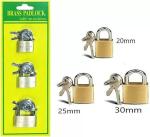 2 Pack Keyed Brass Travel Padlocks for Luggage